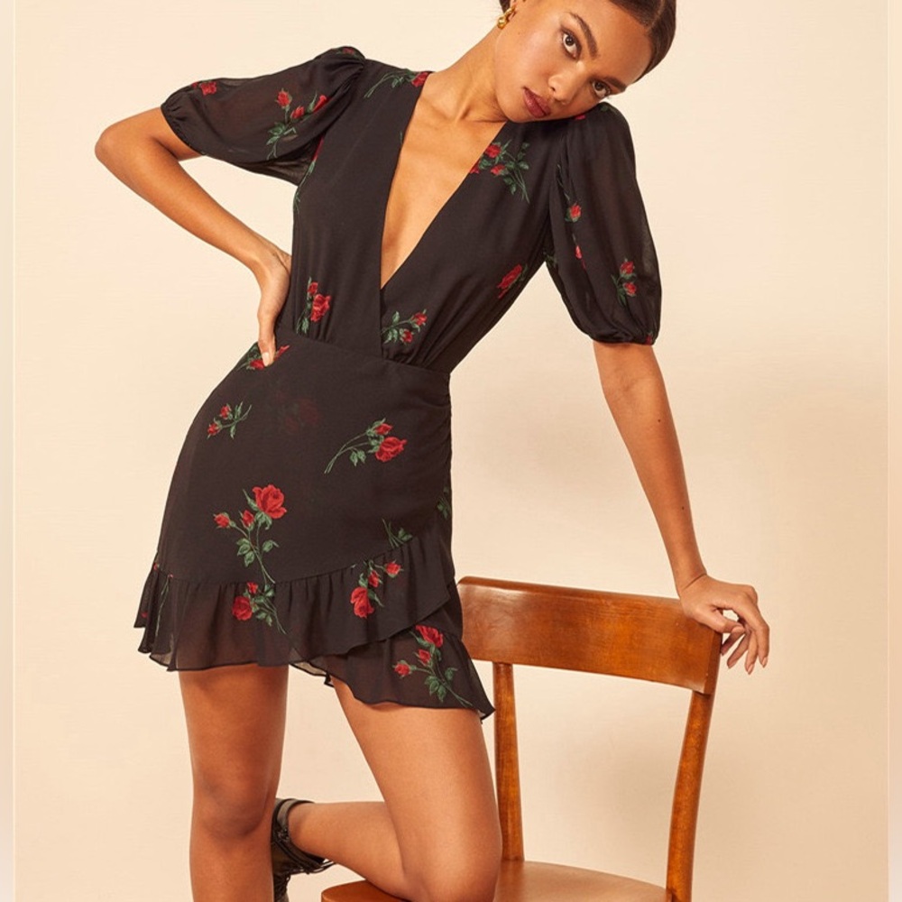 Reformation Alcott Dress In Rochelle mini dress
